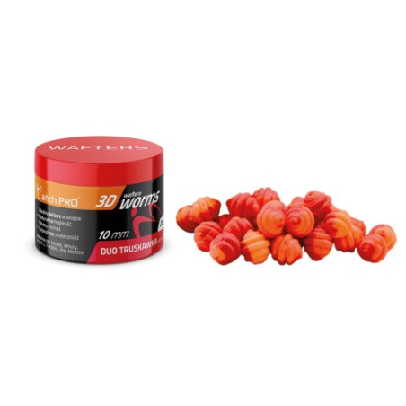 3D WORMS WAFTERS DUO STRAWBERRY 10mm 20g MATCHPRO
